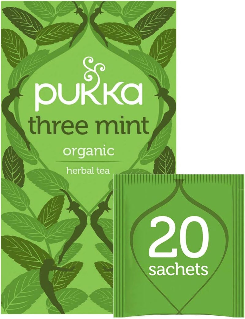 Pukka Three Mint Herbal Tea - Image 1